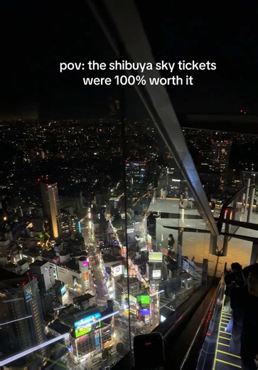 the nighttime view was so beautiful #tokyo #shibuya #shibuyasky | Shibuya Sky