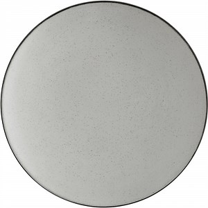 Acopa Apollo 7 1/2" Matte Gray and Black Coupe Melamine Plate - 12/Pack