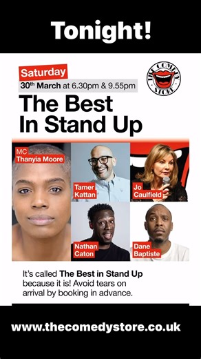 Tonight! Have a fantastic Easter Weekend everybody. www.thecomedystore.co.uk | The Comedy Store UK