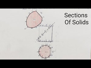 Sections Of Solids: Cylinder with 45°Cutting Plane