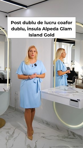 Post dublu de lucru coafor dublu, insula Alpeda Glam Island Gold - Echipamentesaloane.ro Ne găsești ONLINE sau în unul dintre cele 2 showroom-uri din România! 🔻 💈 SHOWROOM BUCURESTI 700 m2: Str. Soarelui 90, Bucuresti – Militari Residence 💈 SHOWROOM CLUJ: Str. Burebista 6, Cluj-Napoca | Echipamente Saloane - Alpeda