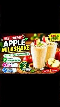 The BEST Apple Milkshake Ever! Healthy, Creamy & Energizing And Good For Skin