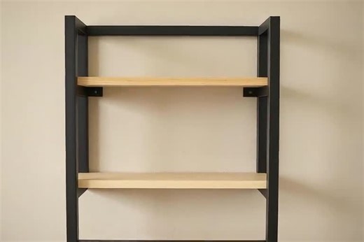 Modern Metal and Wood Wall Shelf With Towel Bar, Scandinavian Decor - Etsy