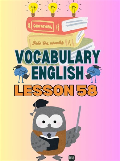 lesson 58 Learn English the fun way! Here’s a quick vocabulary lesson to boost your word power. Perfect for learners of all ages. 🧠📚 #@CurioMindOfficial #EnglishQuiz #GuessTheWord #WhatIsThis #InteractiveLearning #TikTokTeacher