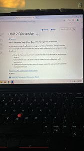 Unit 2 Discussion Topic: Cloud-Based File Management Techniques... | Filo