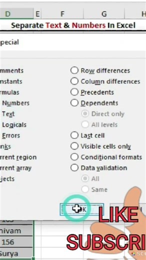 How to Separate Text and Number in Excel #excel #exceltips #exceltutorial #msexcel #short #msoffice