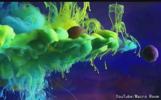 【惊艳~~~】各色颜料在水中绽放的瞬间！