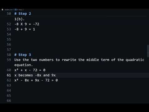 Quadratic Word Problem - Product of integers(Day 4)