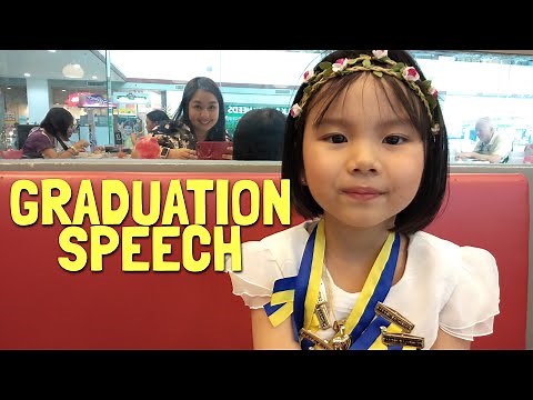 My kindergarten Graduation Speech | iLah's Magical Corner