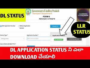 How to download DL Driving licence ap transport department How to see DL status
