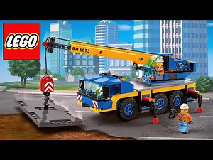 Lego City Mobile Crane (2022) Stop Motion Speed Build, Unboxing and Review - Set #60324