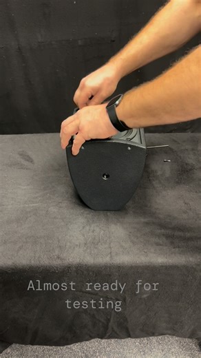 Lavoce CSF061.21 being loaded into a compact install speaker #lavoce #coaxialspeakers #InstallSpeaker | Blue Aran