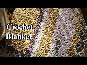 How to Crochet a Blanket using Shells Stitches I Written instructions I Beginner Freiendly