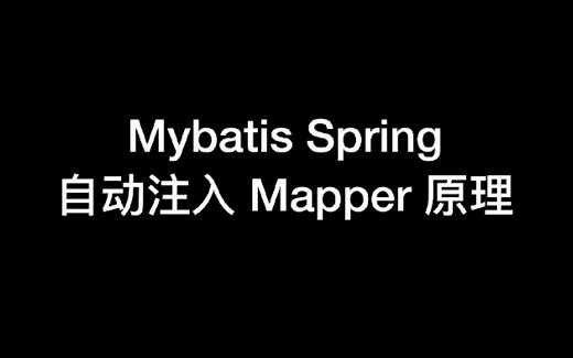 【知识不加糖】Mybatis Spring 自动注入 Mapper 原理