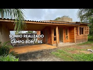 Casa de madeira | 2 quartos | Eucalipto e pinus