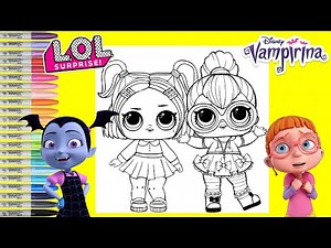 LOL Surprise Dolls Repainted as Disneys Vampirina and Bridget LOL Surprise Coloring Book