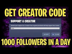 How To Get a Support a Creator Code For Fortnite Season 3