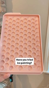 Ice painting is so fun. We used washable tempera paint in this video but you can also use watercolor paint! Save this idea to try. #kidsartideas #kidspainting | Stay at Home Activity Mom