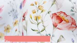 Tie Up Valance Curtains Spring Watercolor Flowers Leaves Valances for Windows Tie-up Curtain Valance for Kitchen Living Room Adjustable Rod Pocket Window Topper Shade Valances, 54"x18"