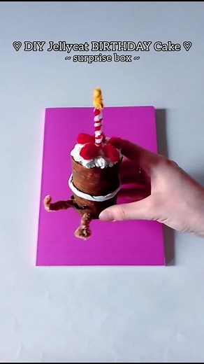 DIY mini Jellycat BIRTHDAY Cake Surprise Box | Easy AND Cute Handmade GIFT Idea | Paper Craft