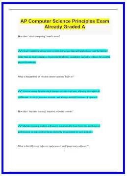 AP Computer Science Principles Exam Already Graded A2973 636x882