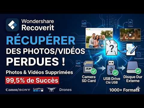 Comment RÉCUPÉRER des PHOTOS et VIDÉOS Supprimées ! (Carte SD, USB, HDD) - Wondershare Recoverit 😱