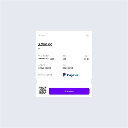 Invoice & Payment Summary — Banking Widgets Templates