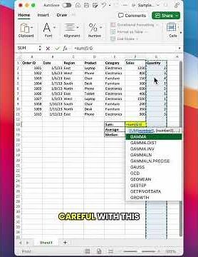 Excel for Data Analysis: Aggregate Functions