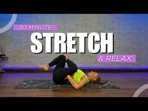 Relax, Stretch & Reset | 30 Minute Full Body Mindful Stretch