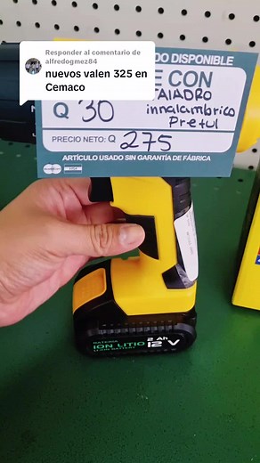Respuesta a @alfredogmez84 Taladro inalambrico PRETUL NUEVO en caja con brocas y con cargador a tan solo Q275, te esperamos en tienda firstcash el frutal en boulevar el frutal en Villa nueva #parati #fypシ