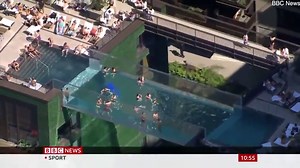 World first transparent sky pool between skyscrapers opens in London