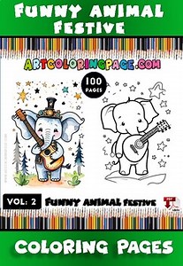 Cute Animal Coloring Pages for Kids – 100 Pages: Vol. 2