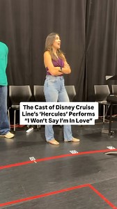 Watch the cast of @disneycruiseline’s new production of Hercules perform “I Won’t Say I’m In Love” in rehearsal! | BroadwayWorld