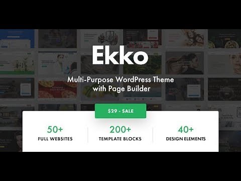 Ekko - WordPress Theme with Page Builder