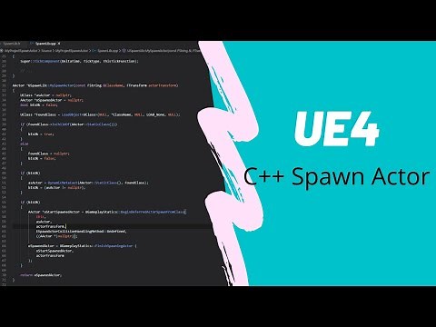 UE4 C++ How to spawn actor from C++