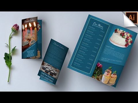 How to Design Bi-Fold Brochure | Illustrator Tutorial (Classic Cakes)