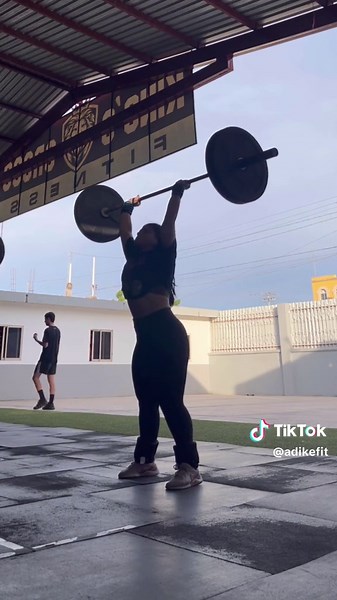 Weightlifting Clean and Jerk Exercise Demonstration