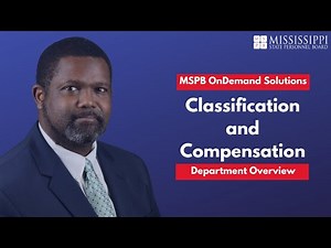 MSPB Department Overview: Classification and Compensation
