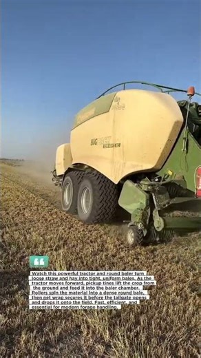 Tractor Round Baler Making Perfect Hay Bales! #farming #hay #tractor