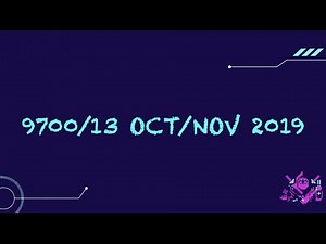 9700/13 OCTOBER/NOVEMBER 2019 | AS Biology Paper 1 Series (Solved Approach)