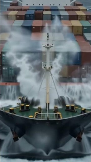 Monster Waves vs Massive Container Ship 🌊🚢 | Extreme Ocean Storm (4K)