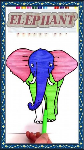 Animals - Elephant Coloring Pages #coloring #short #animals