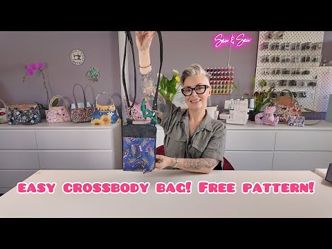 Easy crossbody bag Free pattern and tutorial #easybag #bagsewing #diybag #freepattern #freetutorial