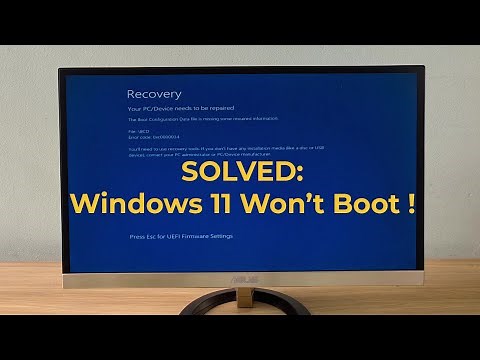 Fixed: Windows 11 Won't Boot...100% success