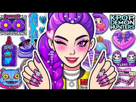 Paper DIY💖KPOP DEMON HUNTERS Skincare + Makeup 💄RUMI Mommy Hair Care + Dress Up Blind Box ASMR |Tana