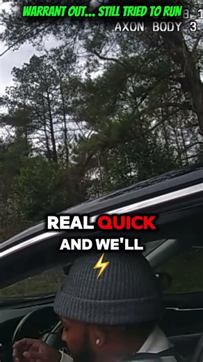 WARRANT OUT… STILL TRIED TO RUN #bodycam #police #crime