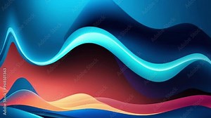 An abstract digital art piece featuring fluid waves of vibrant colors, blending shades of blue, orange, and red, creating a dynamic and immersive visual experience created with generative ai