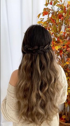 Crown braid hair tutorial 🤍