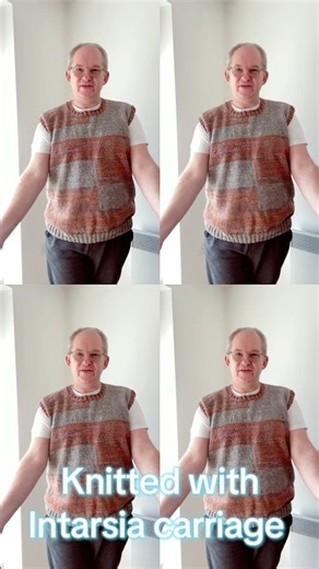 Spun the wool, I have knitted on knitting Machine and used an intarsia Carriage #knitting #knitters