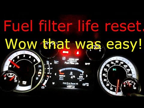 How to reset the fuel filter life on a 2013 Dodge Ram 6.7 Diesel